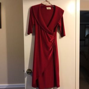 Red Dress with 3/4 sleeve